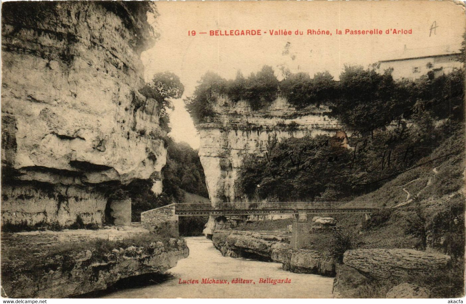 CPA BELLEGARDE Vallée Du Rhone La Passarelle D'Arlod (382233) - Bellegarde-sur-Valserine