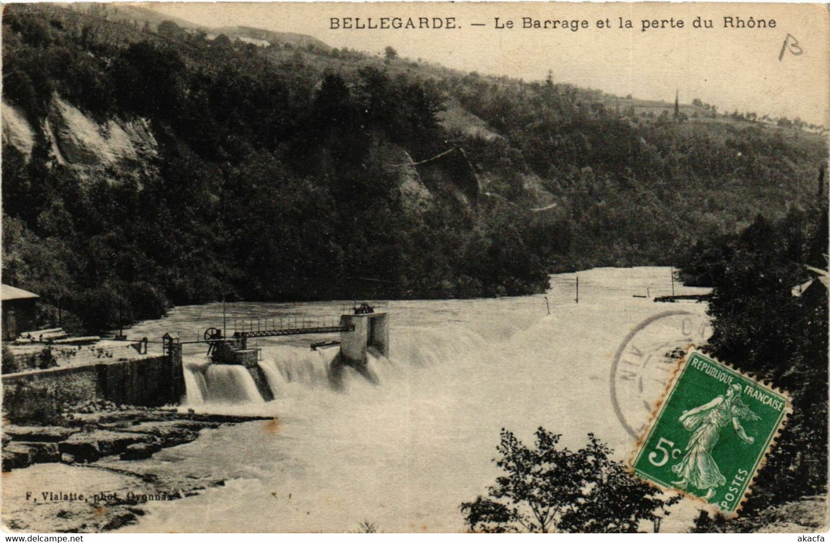 CPA AK BELLEGARDE Le Barrage Et La Perte Du Rhone (382239) - Bellegarde-sur-Valserine