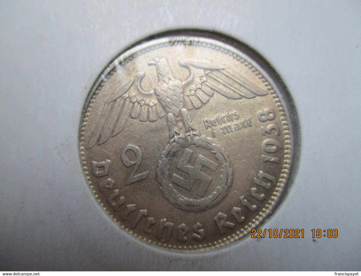 2 Reichmark 1938 B - 2 Reichsmark