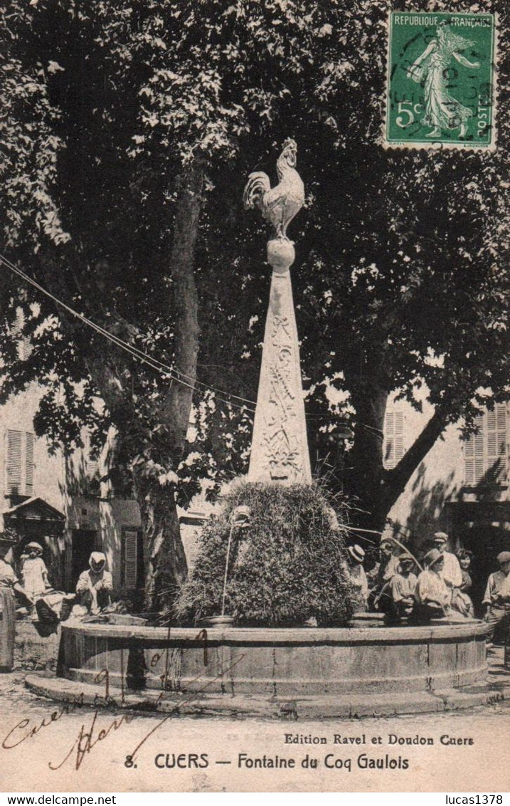 83 / CUERS / FONTAINE DU COQ GAULOIS / JOLIE CARTE - Cuers