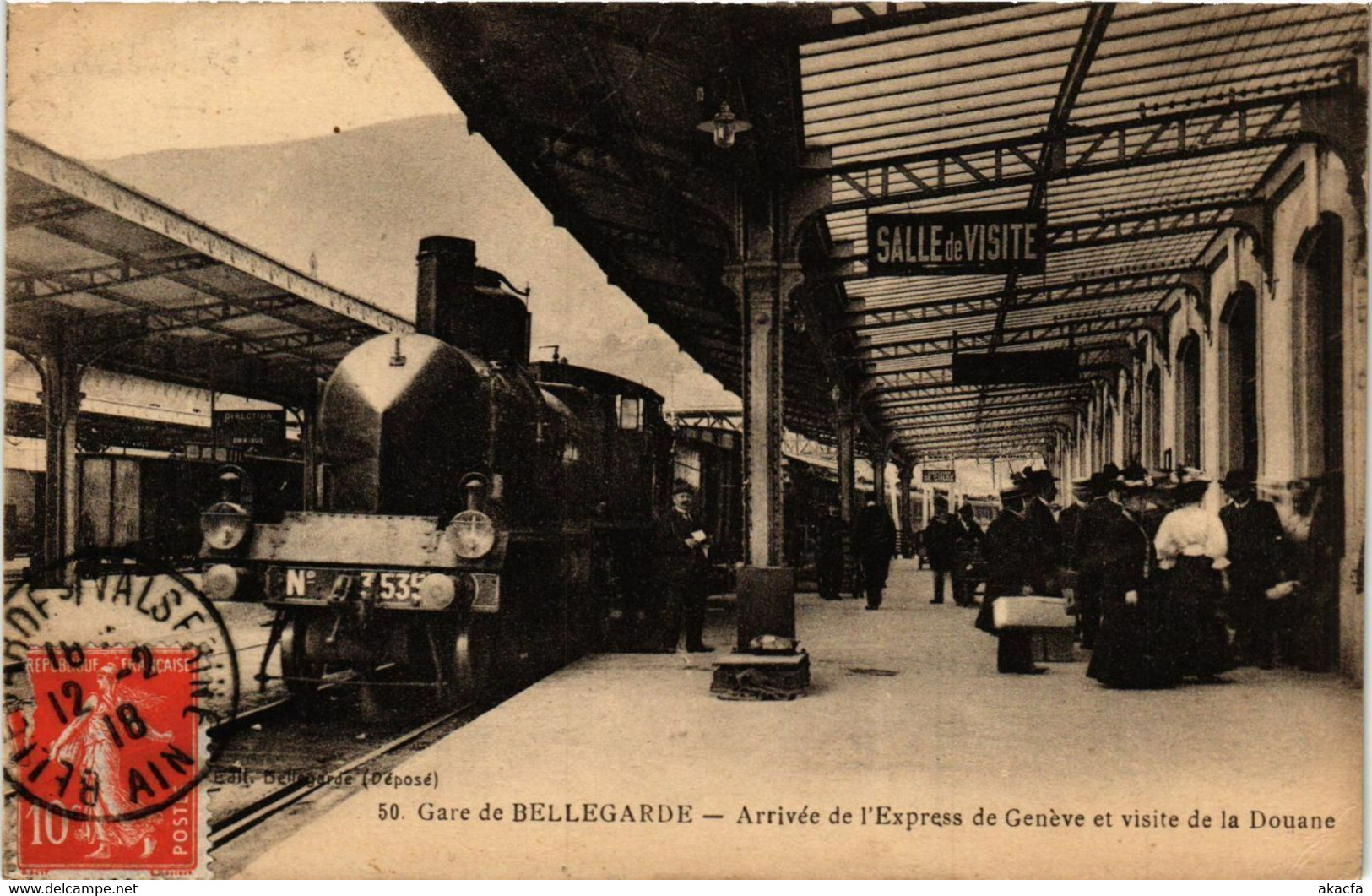 CPA AK BELLEGARDE Gare De BELLEGARDE Arrivée De L'Express (383142) - Bellegarde-sur-Valserine