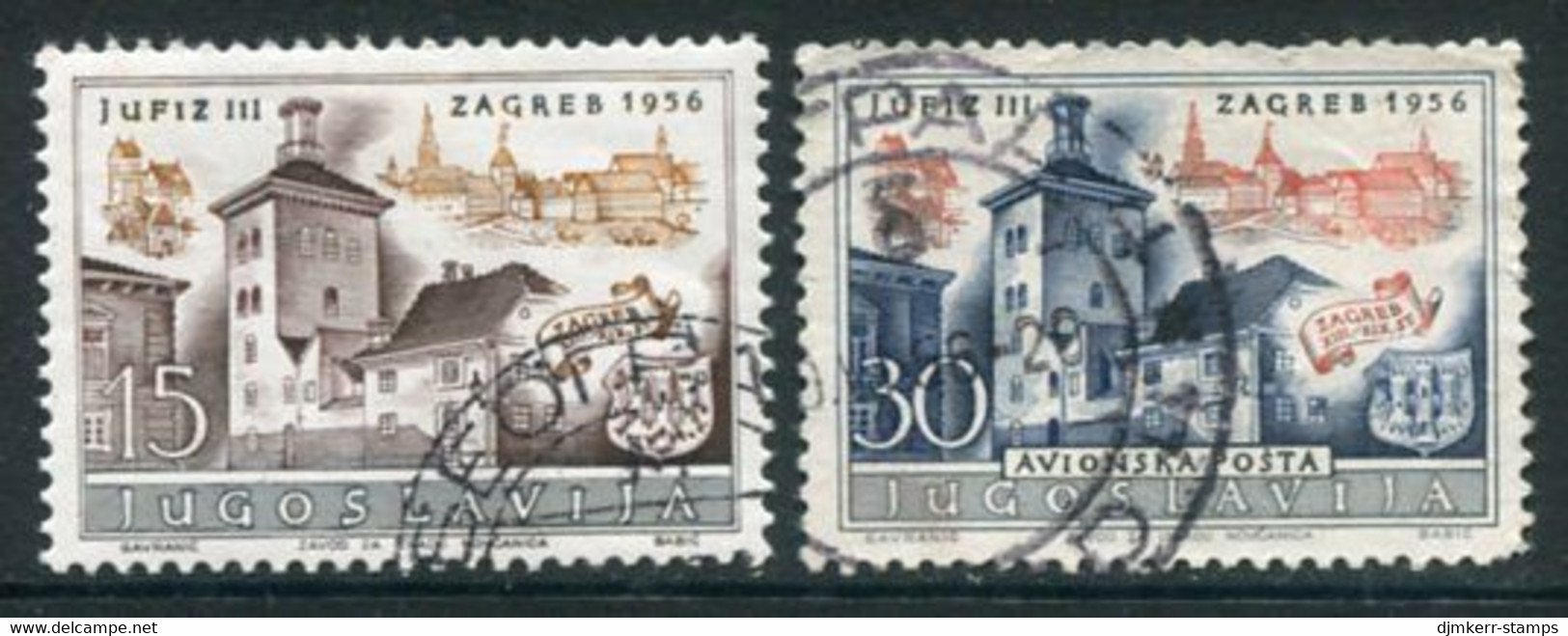 YUGOSLAVIA 1956 JUFIZ III Philatelic Exhibition Used.  Michel 788-89 - Used Stamps