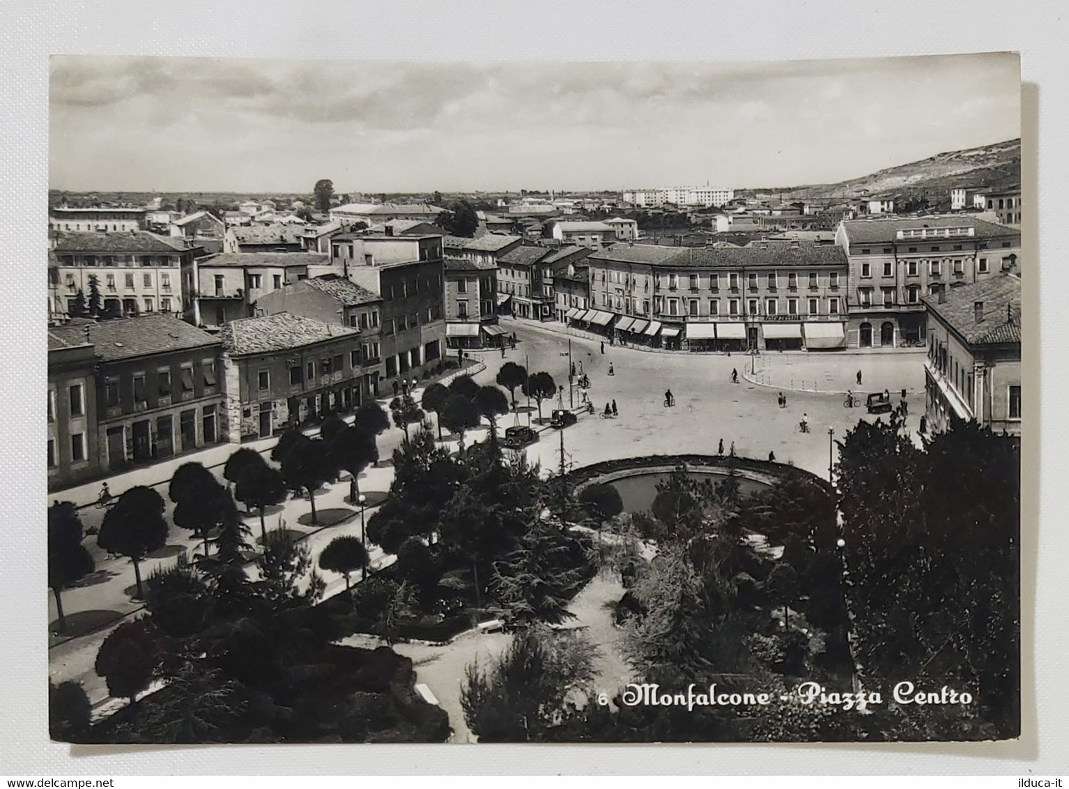 04193 Cartolina - Campobasso - Montefalcone - Piazza Centro - 1954 - Campobasso