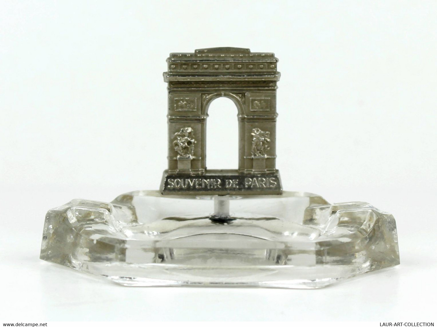 CENDRIER ORFEAR VERRE & REGULE PARIS ARC DE TRIOMPHE SACRÉ COEUR ART DECO - MADE IN FRANCE        (0507.18) - Other & Unclassified