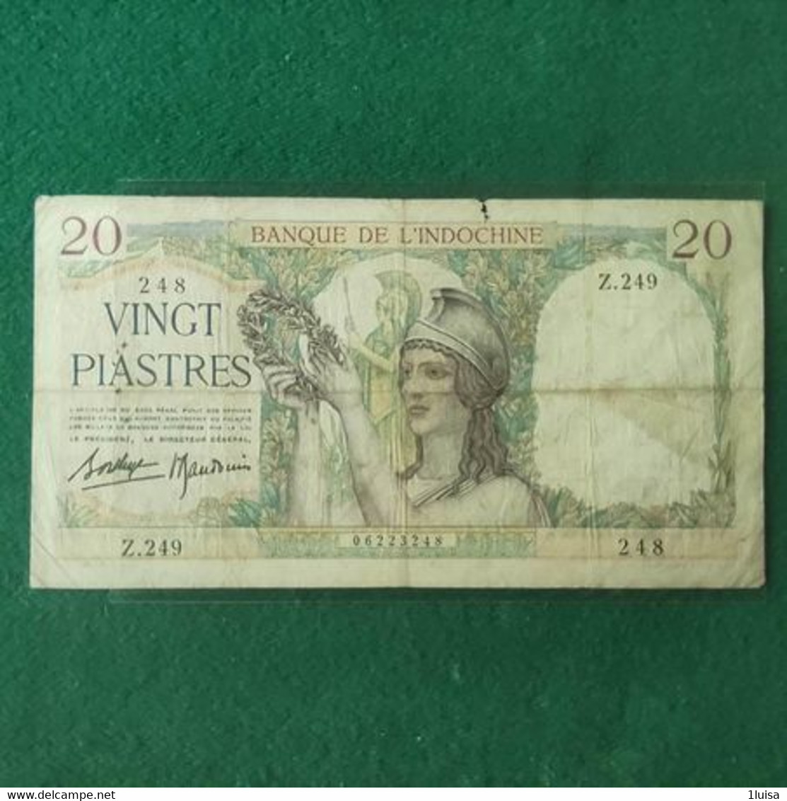 INDOCINA 20 PIASTRES 1936 - Indochina