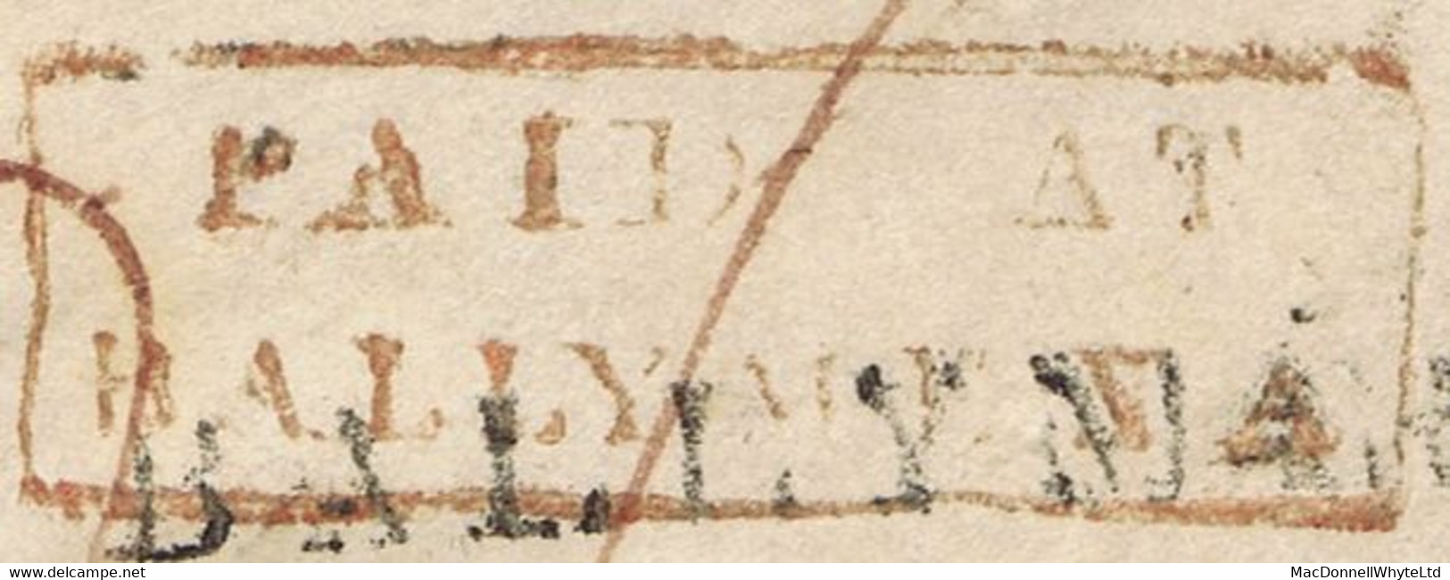 Ireland Antrim 1840 Letter Galgorm To Glasgow Unframed "No1" Of Gracehill, BALLYMENA/PENNY POST And PAID AT/BALLYMENA - Vorphilatelie