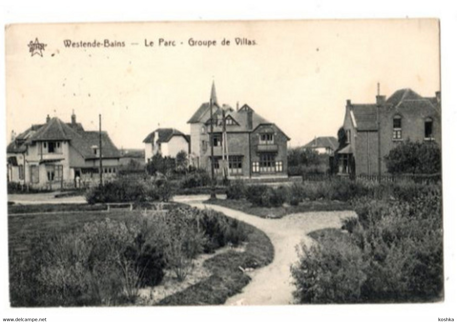 WESTENDE BAINS - Le Park - Groupe De Villas - Verzonden 1915  FELDPOST - Stempel Van 12 Komp F.s. Inf.Regt No 207 - STAR - Westende