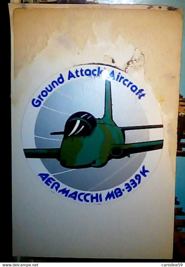 ADESIVO STICKER AUTOCOLLANT AEREO PLANE AERMACCHI MB 339 K ANNI 800  IJ1133 SUPPORTO ROVINATO ADESIVO No - Autocollants