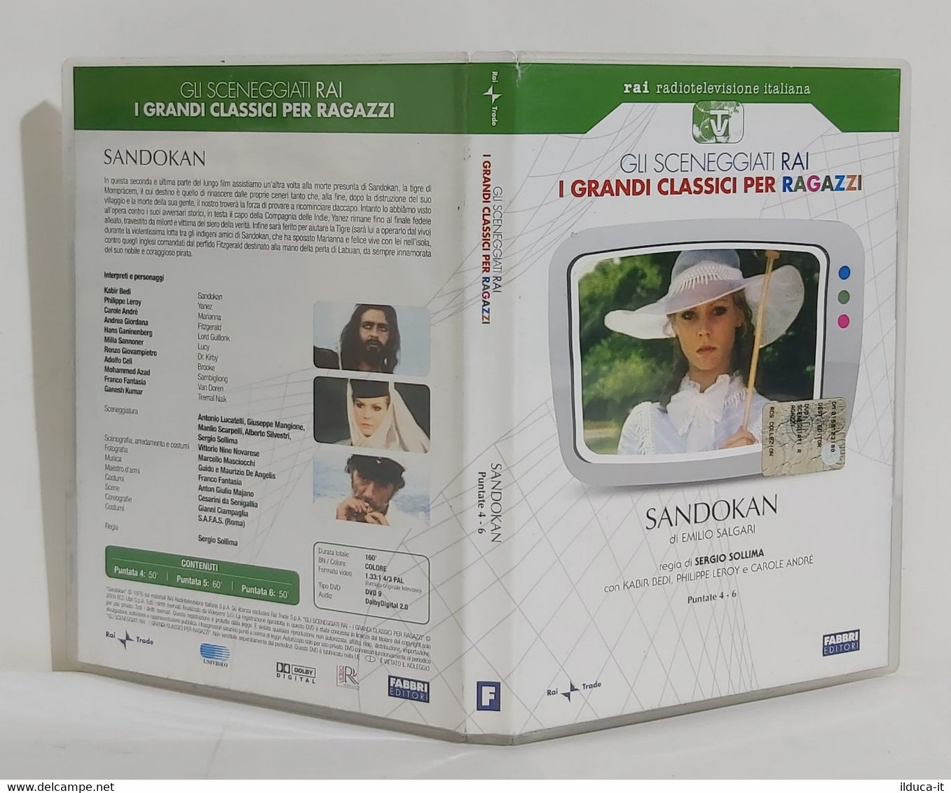 I101835 DVD Gli Sceneggiati RAI Per Ragazzi - Sandokan Pt 4-6 - TV-Reeksen En Programma's