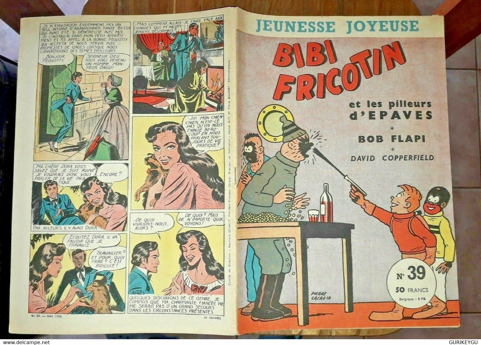 Bibi Fricotin 39 Les Pilleurs D'épaves Jeunesse Joyeuse LACROIX Bob Flapi 1958 - Bibi Fricotin