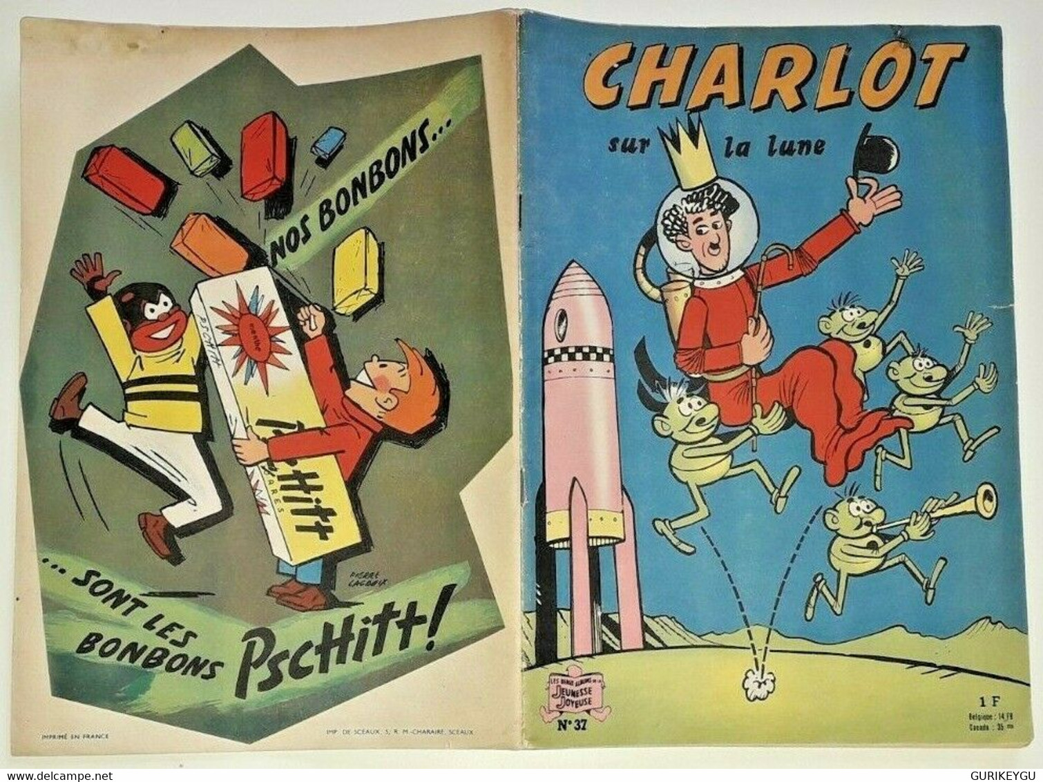 CHARLOT N° 37 Dos Bibi Fricotin PERRIER Pierre LACROIX Jeunesse Joyeuse 1963 EO - Bibi Fricotin