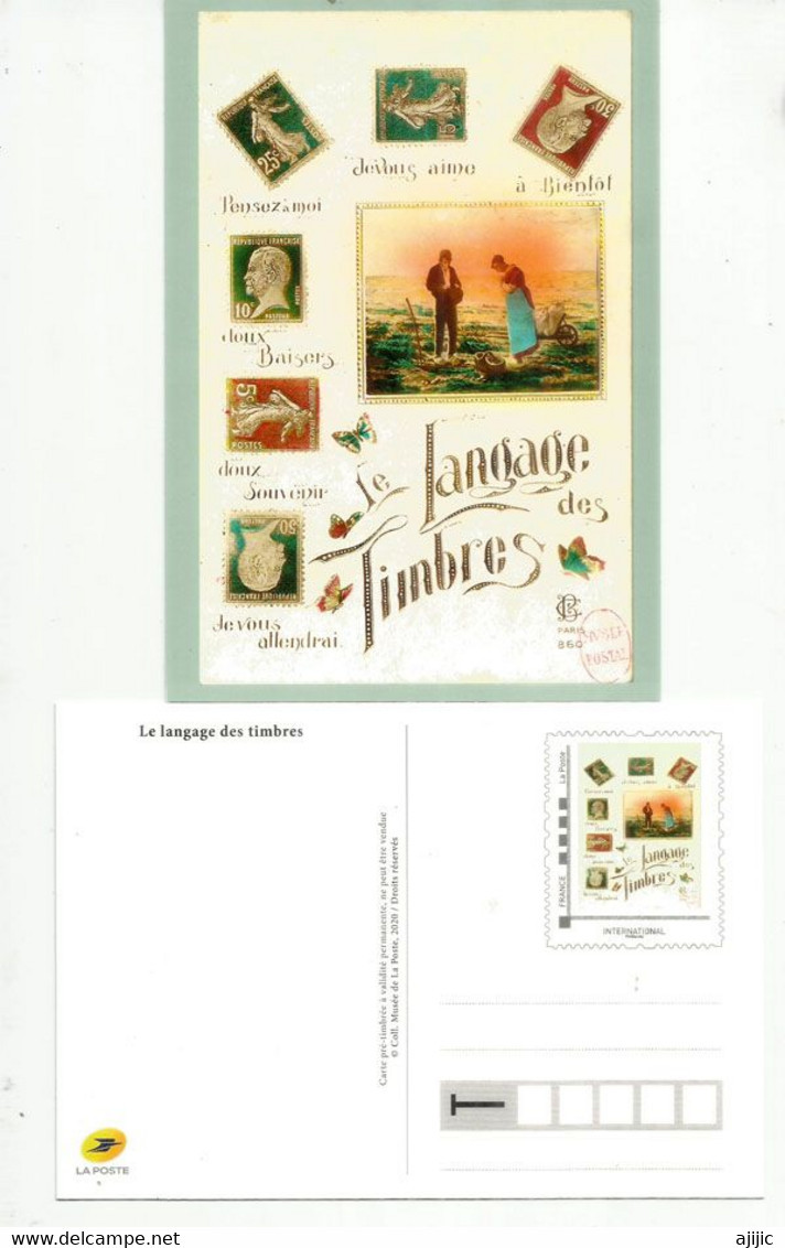 Le Language Des Timbres , Nouvel Entier Postal (carte) 2021. - Colecciones & Series: PAP