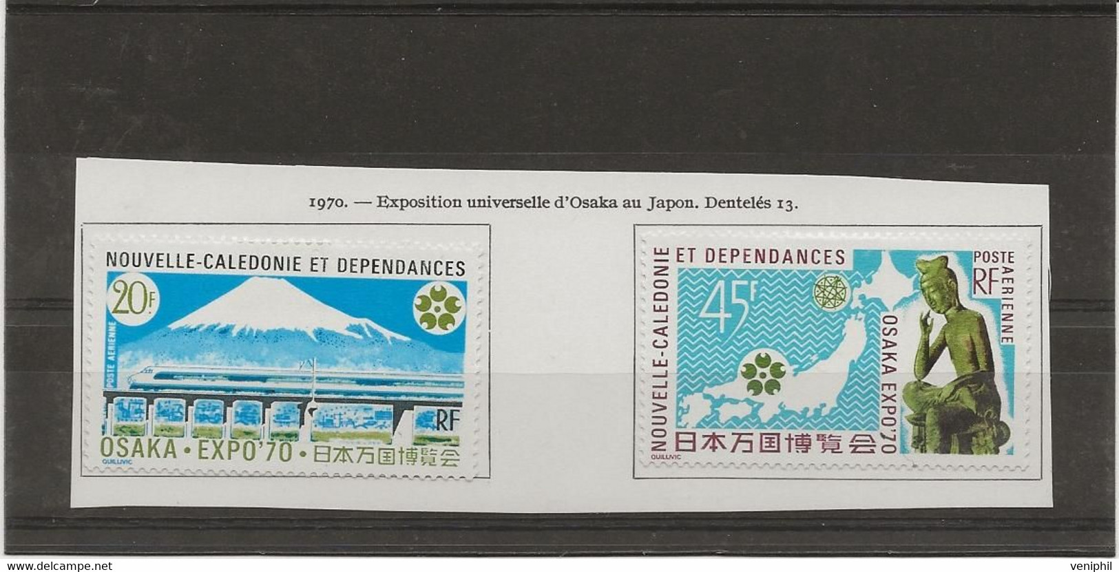 NOUVELLE CALEDONIE - POSTE AERIENNE N° 117- 118 - LEGERE CHARNIERE .COTE :17 €- ANNEE 1970 - Neufs