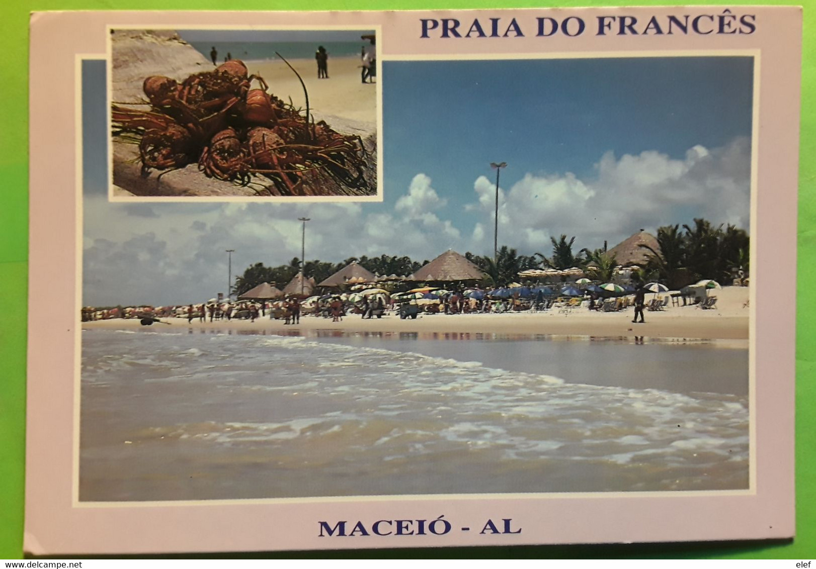 MACEIO, Brasil , Praia Dos Frances , Langouste Lobster , Timbre Tarifa Internacional Serie B Taxe Perçue 1994, TB - Maceió