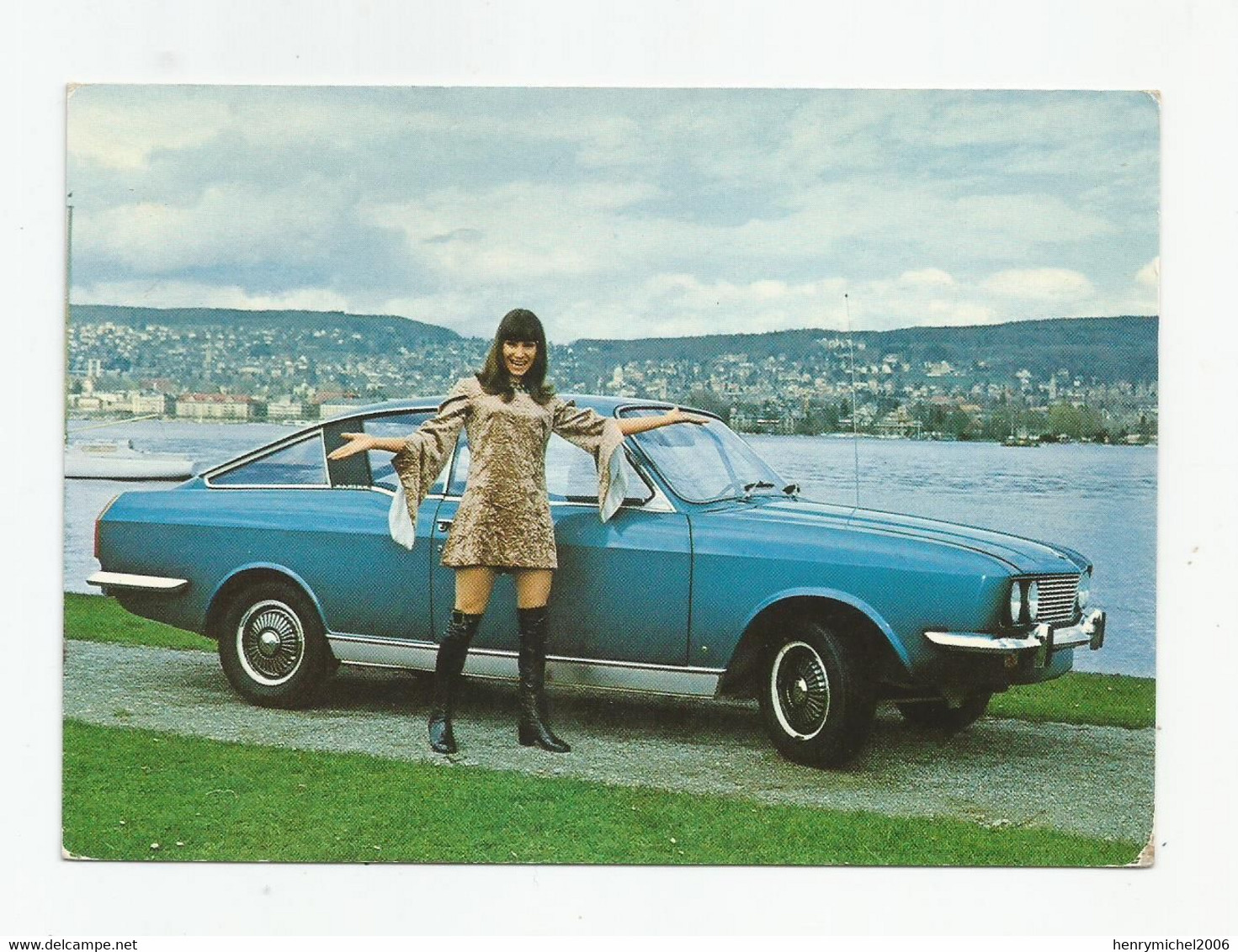 Suisse Cachet Zh Zurich Pour Les Acacias Pub Voiture Avec Femme Pin Up 1970 - Zürich