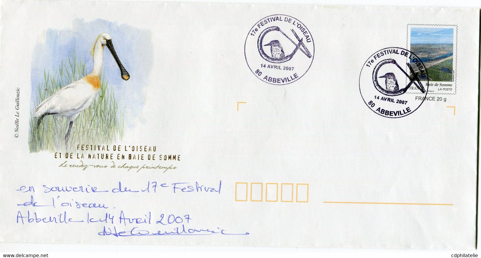 FRANCE ENTIER POSTAL AVEC REPIQUAGE RECTO / VERSO " FESTIVAL DE L'OISEAU ET DE LA NATURE EN BAIE DE SOMME " + OBL ILL... - Mechanical Postmarks (Advertisement)