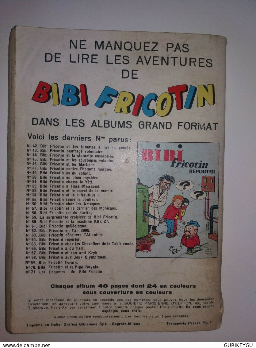 BIBI FRICOTIN N° 10 Petit FORMAT DE POCHE 1967 Et Le Super Tempostat - Bibi Fricotin