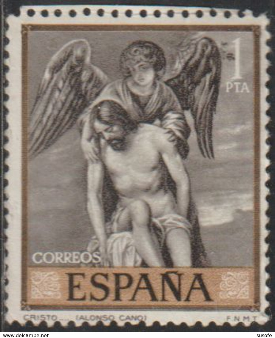 España 1969 Edifil 1912 Sello º Pintor Alonso Cano Cristo Soportado Por Un Angel Michel 1798 Yvert 1563 Spain Stamps - Gebraucht