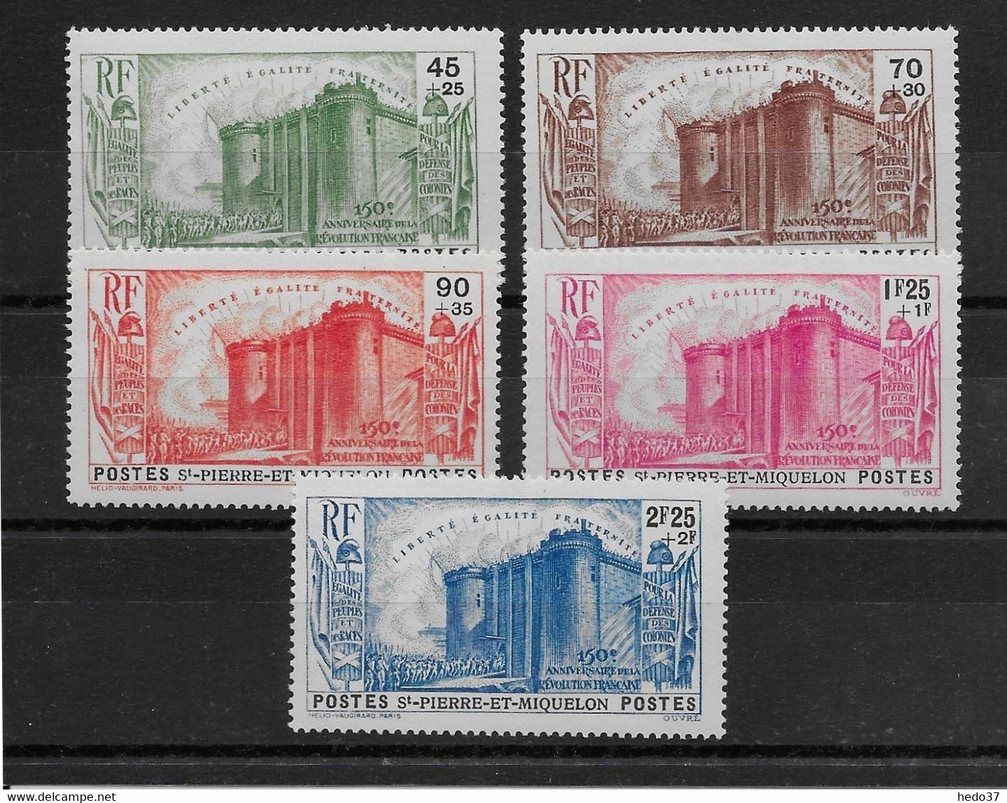 St Pierre Et Miquelon N°191/195 - Neuf * Avec Charnière - TB - Unused Stamps