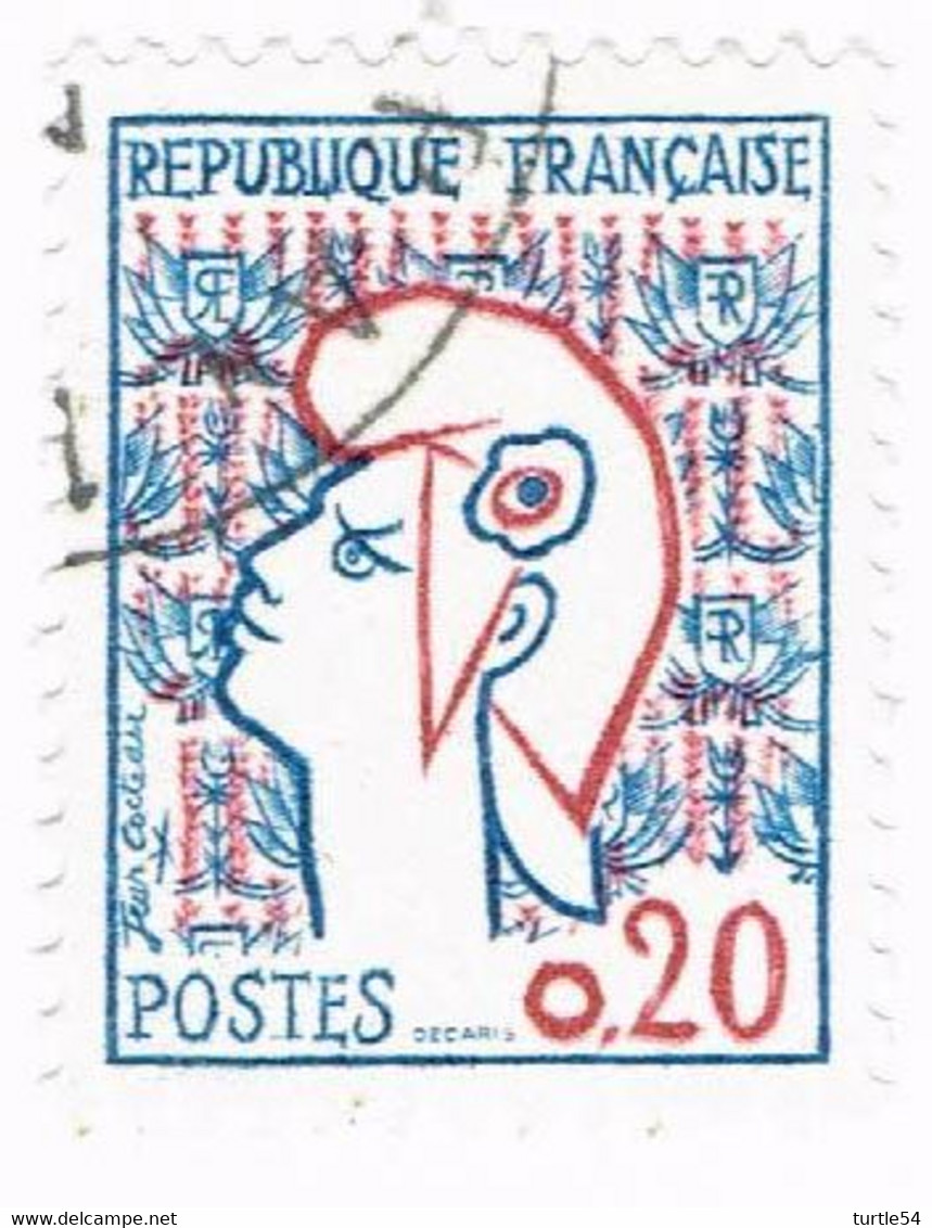 France, N° 1282 Obl.  - Type Marianne De Cocteau - 1961 Marianne (Cocteau)