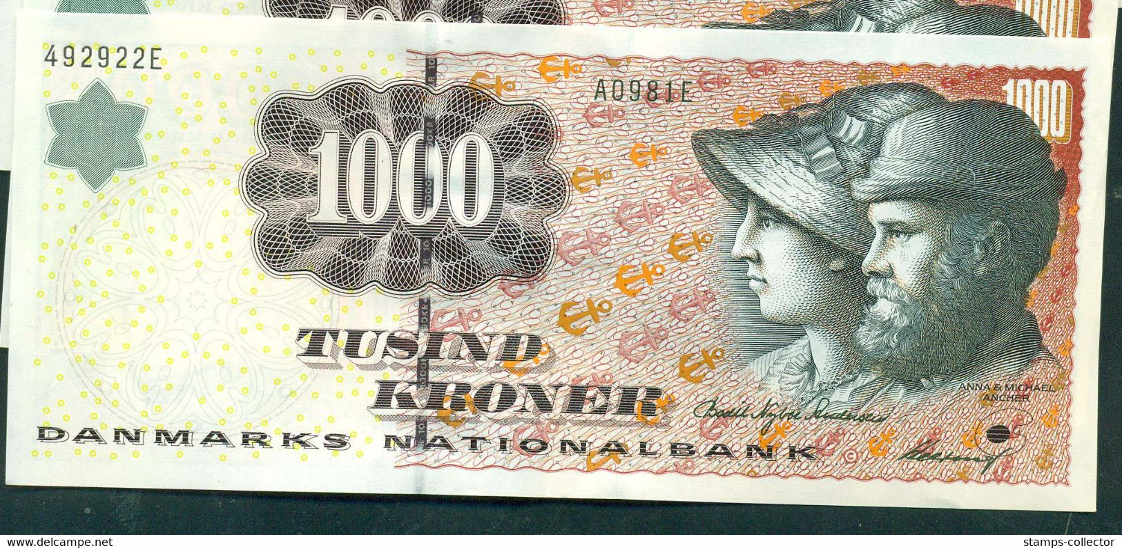 Denmark 1000,  1,000 Kroner. 1998. OLD Sign. Kvl. 001. A09821, Torben Nielsen - Danemark