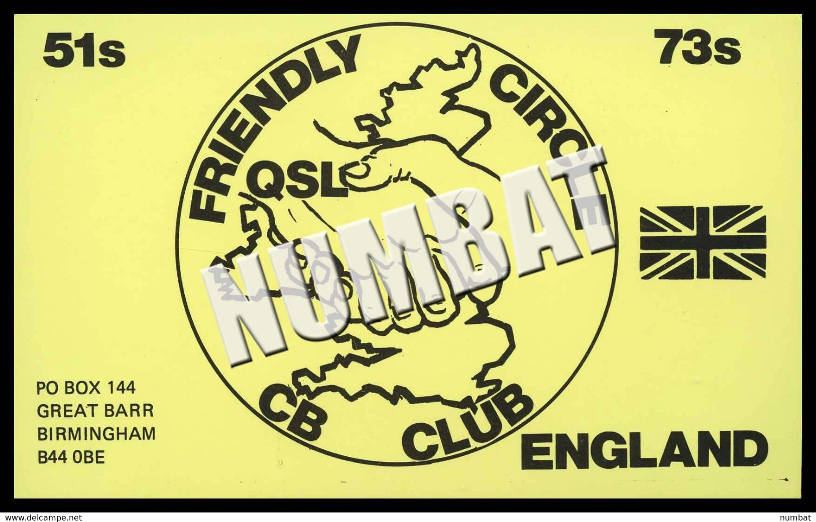 QSL CARD CB RADIO - UNITED KINGDOM - CB-Funk