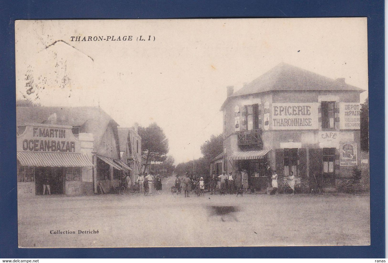 CPA [44] Loire Atlantique > Tharon-Plage Commerce Shop Devanture Magasin Circulé - Tharon-Plage