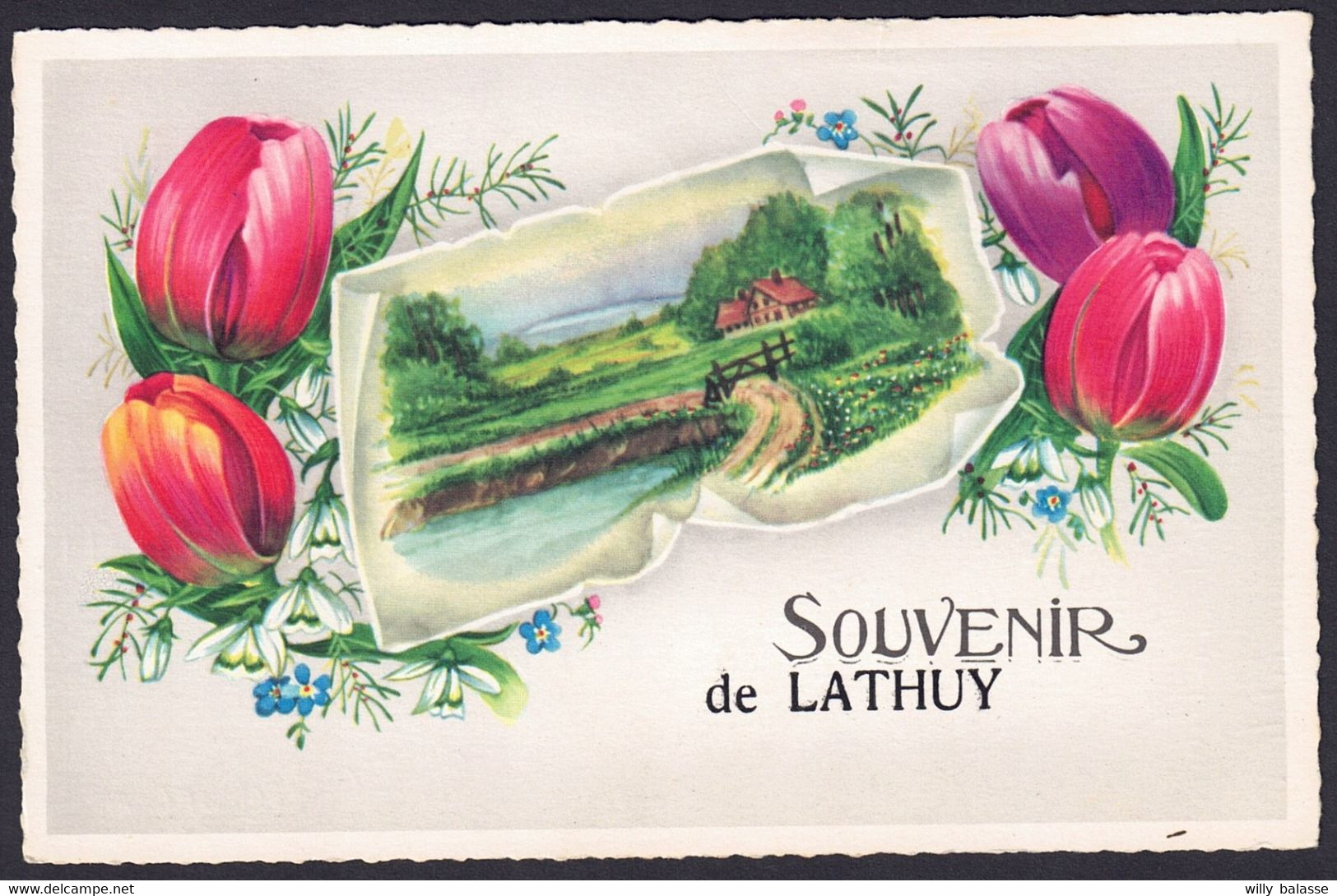 +++ CPA - Fantaisie - Souvenir De LATHUY - Fleur  // - Jodoigne