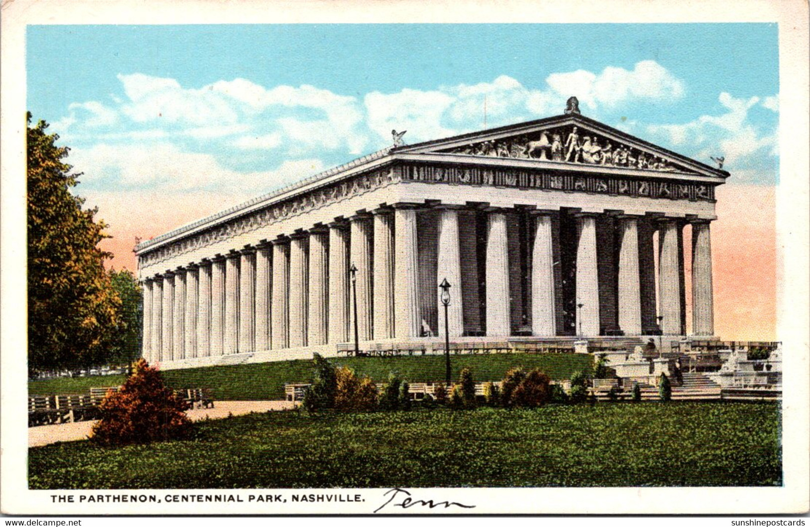 Tennessee Nashville Centennial Park The Parthenon Curteich - Nashville