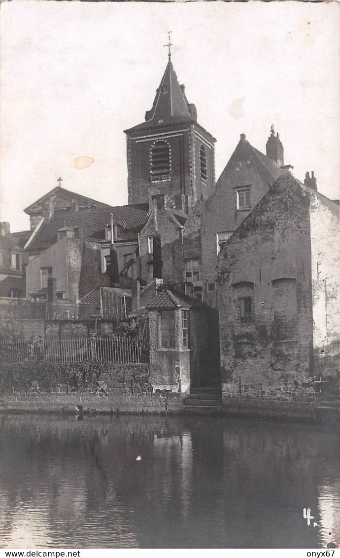 Carte Photo Militaire Allemand MENIN-MENEN-Flandre Occidentale-Belgique-Belgie-Eglise-Kirche-Guerre-Krieg-14/18 - Menen