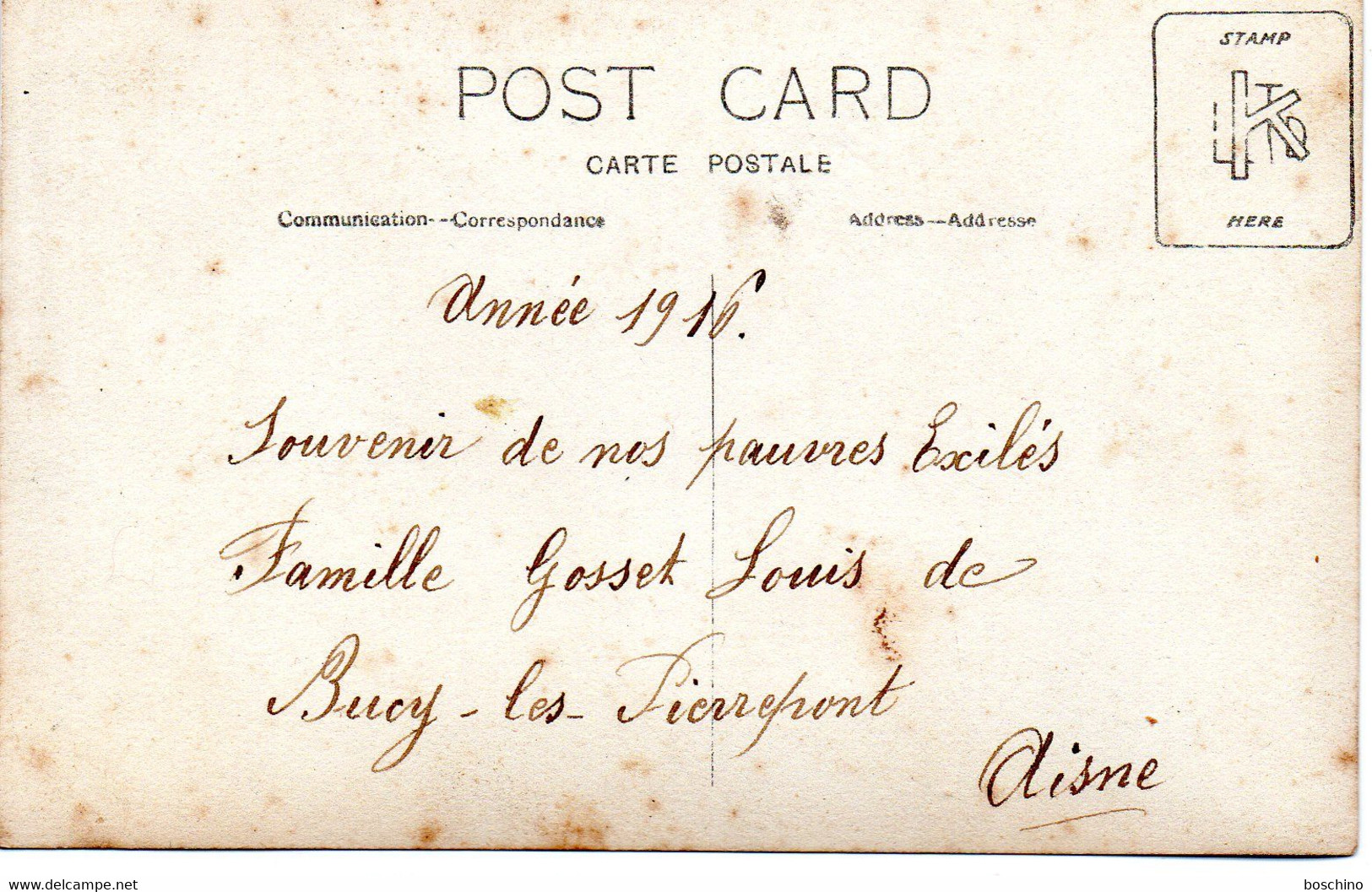 Carte Photo De La Famille Gosset Louis à Bucy Les Pierrepont ( Aisne) - Autres & Non Classés
