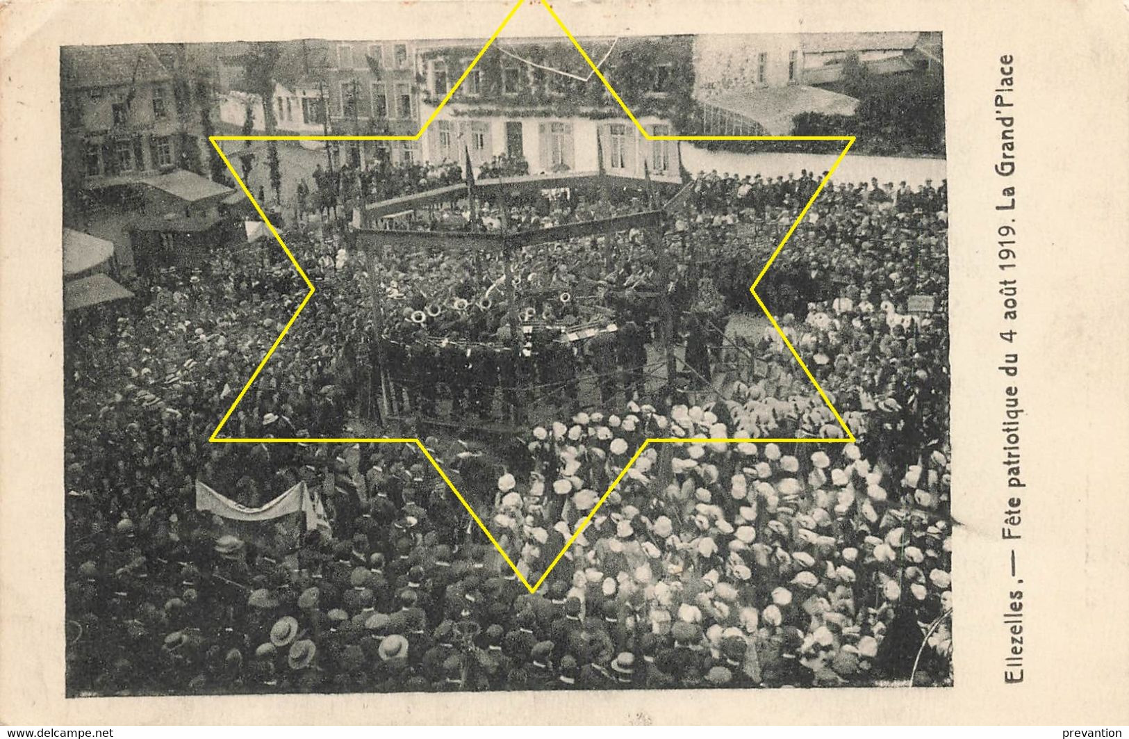 ELLEZELLES - Fêtes Patriotique Du 4 Août 1919, La Grand'Place - Carte Très Animée Et Circulé En 1919 - Ellezelles