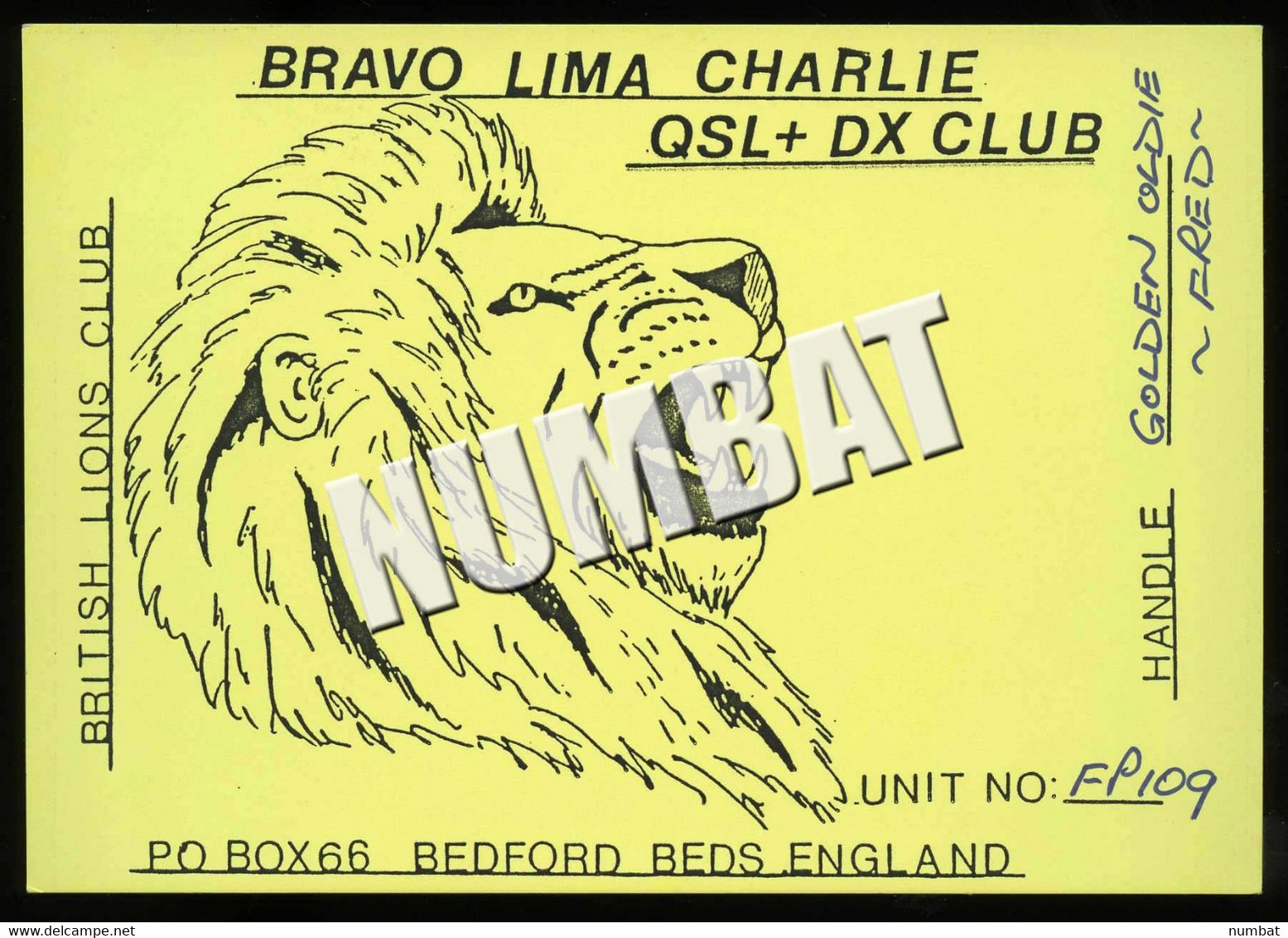 QSL CARD CB RADIO - UNITED KINGDOM - CB