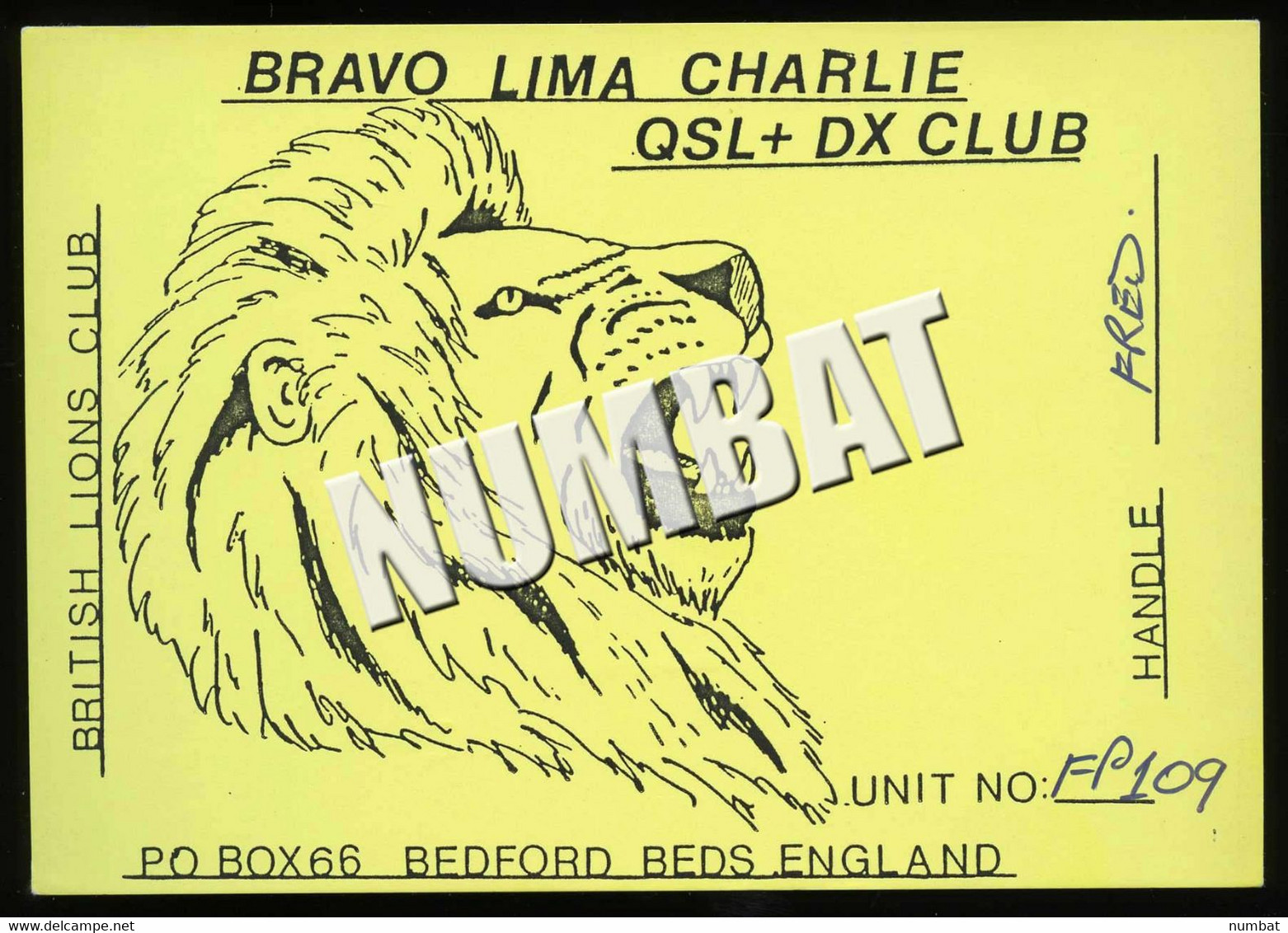 QSL CARD CB RADIO - UNITED KINGDOM - CB