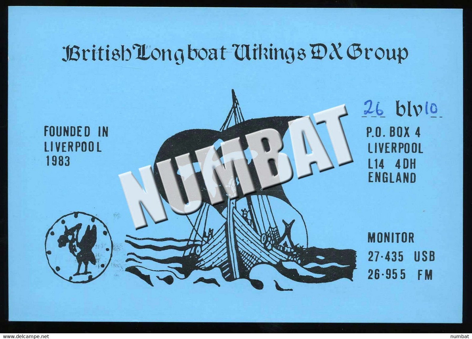 QSL CARD CB RADIO - UNITED KINGDOM - CB-Funk