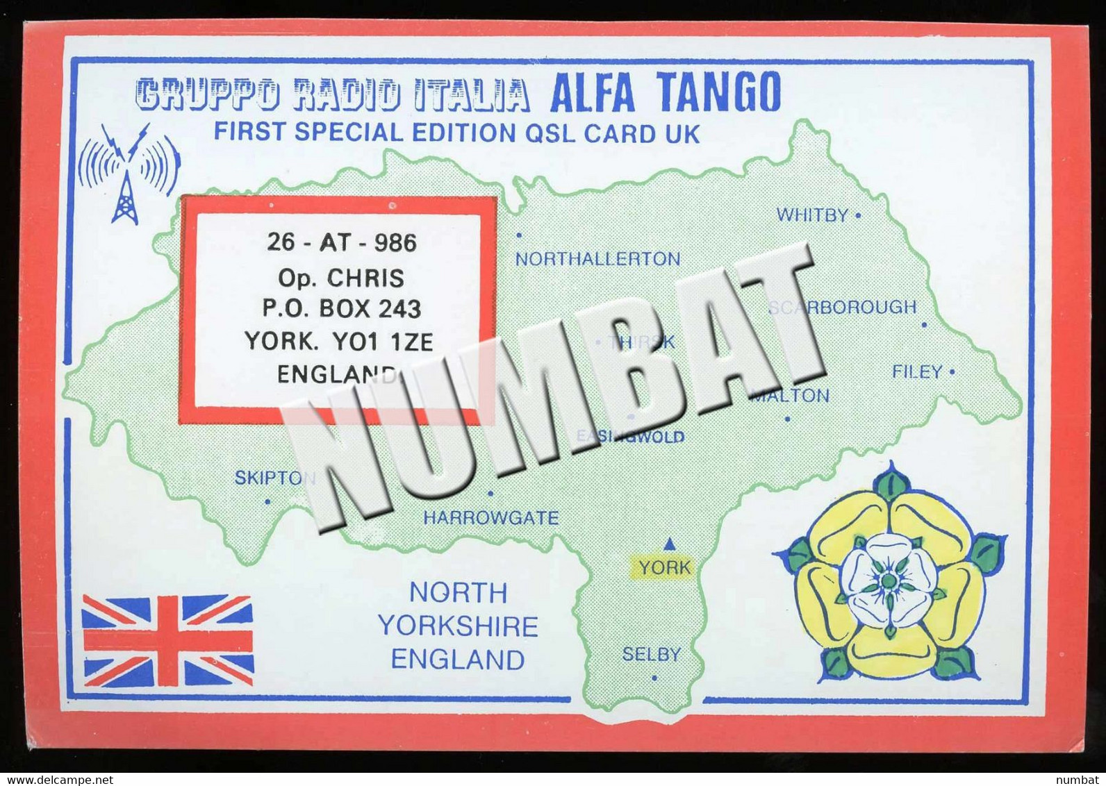 QSL CARD CB RADIO - UNITED KINGDOM - CB-Funk