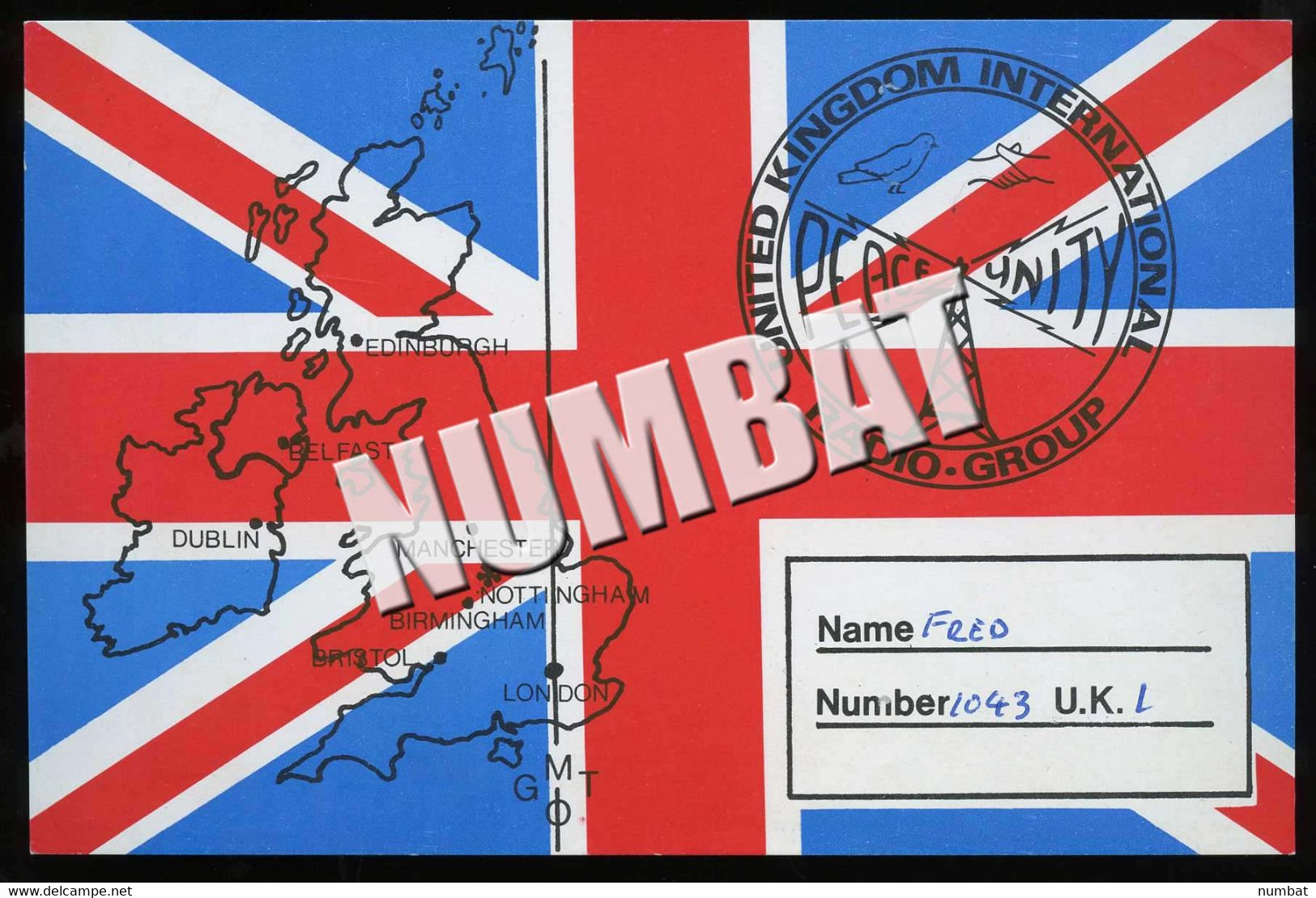 QSL CARD CB RADIO - UNITED KINGDOM - CB