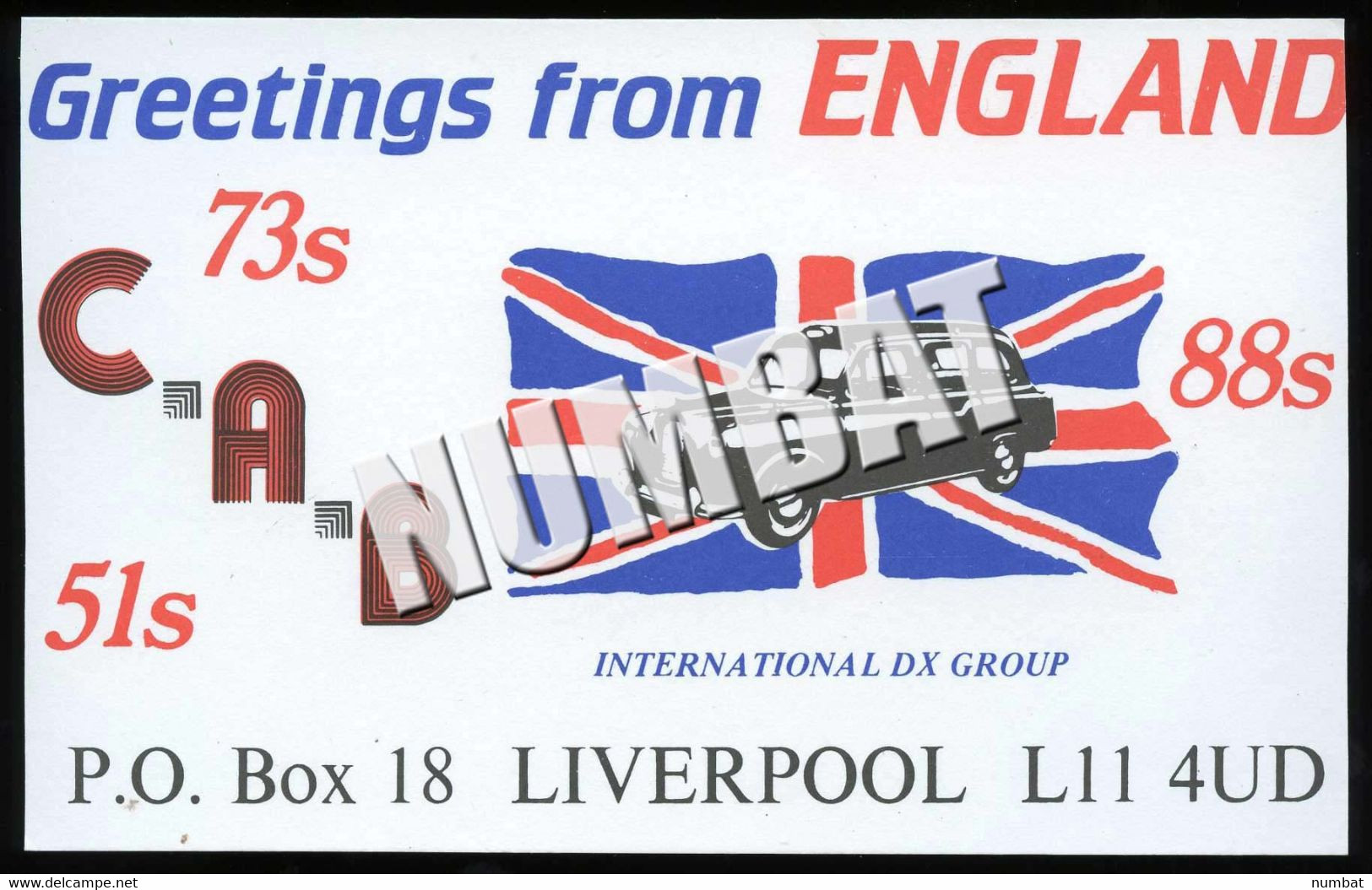 QSL CARD CB RADIO - UNITED KINGDOM - CB