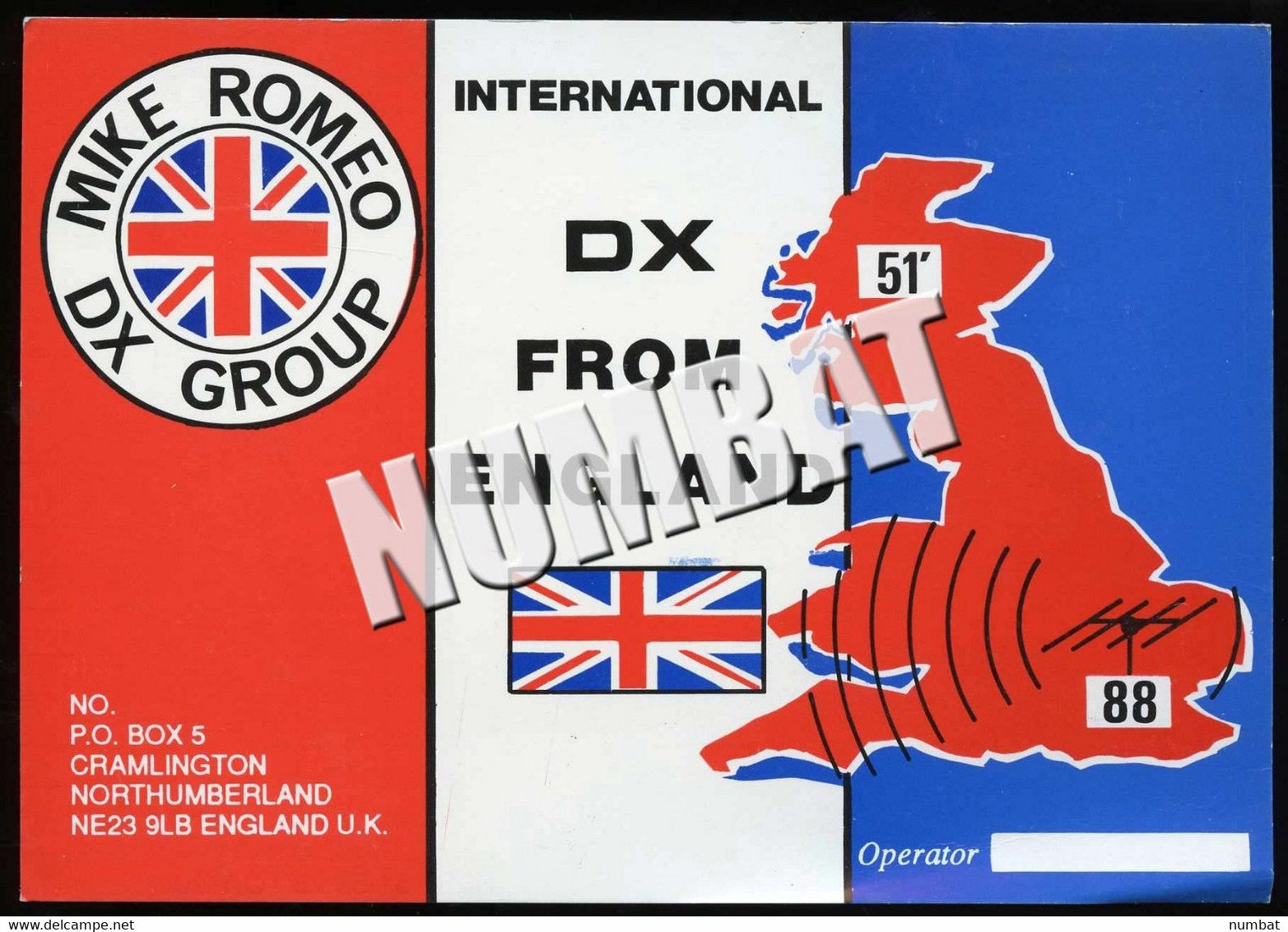 QSL CARD CB RADIO - UNITED KINGDOM - CB-Funk