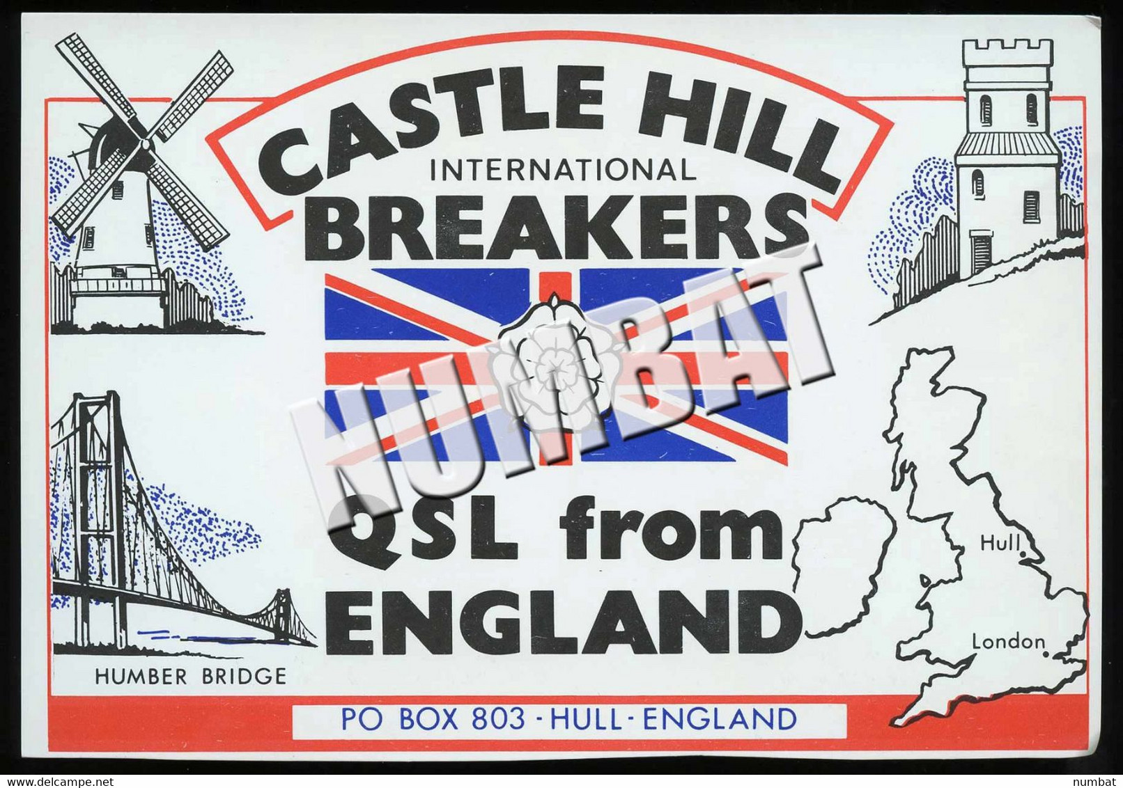 QSL CARD CB RADIO - UNITED KINGDOM - CB-Funk