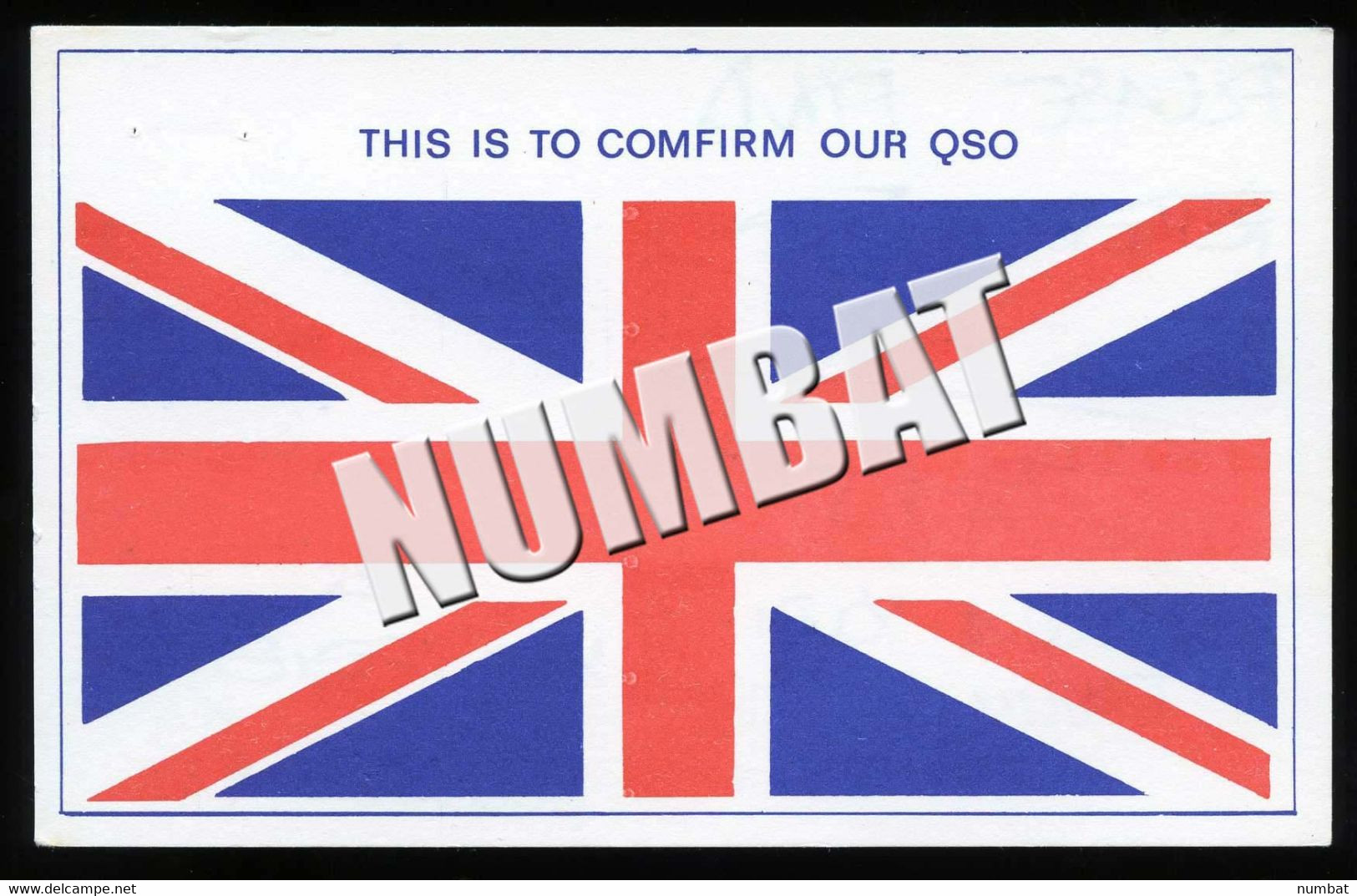 QSL CARD CB RADIO - UNITED KINGDOM - CB