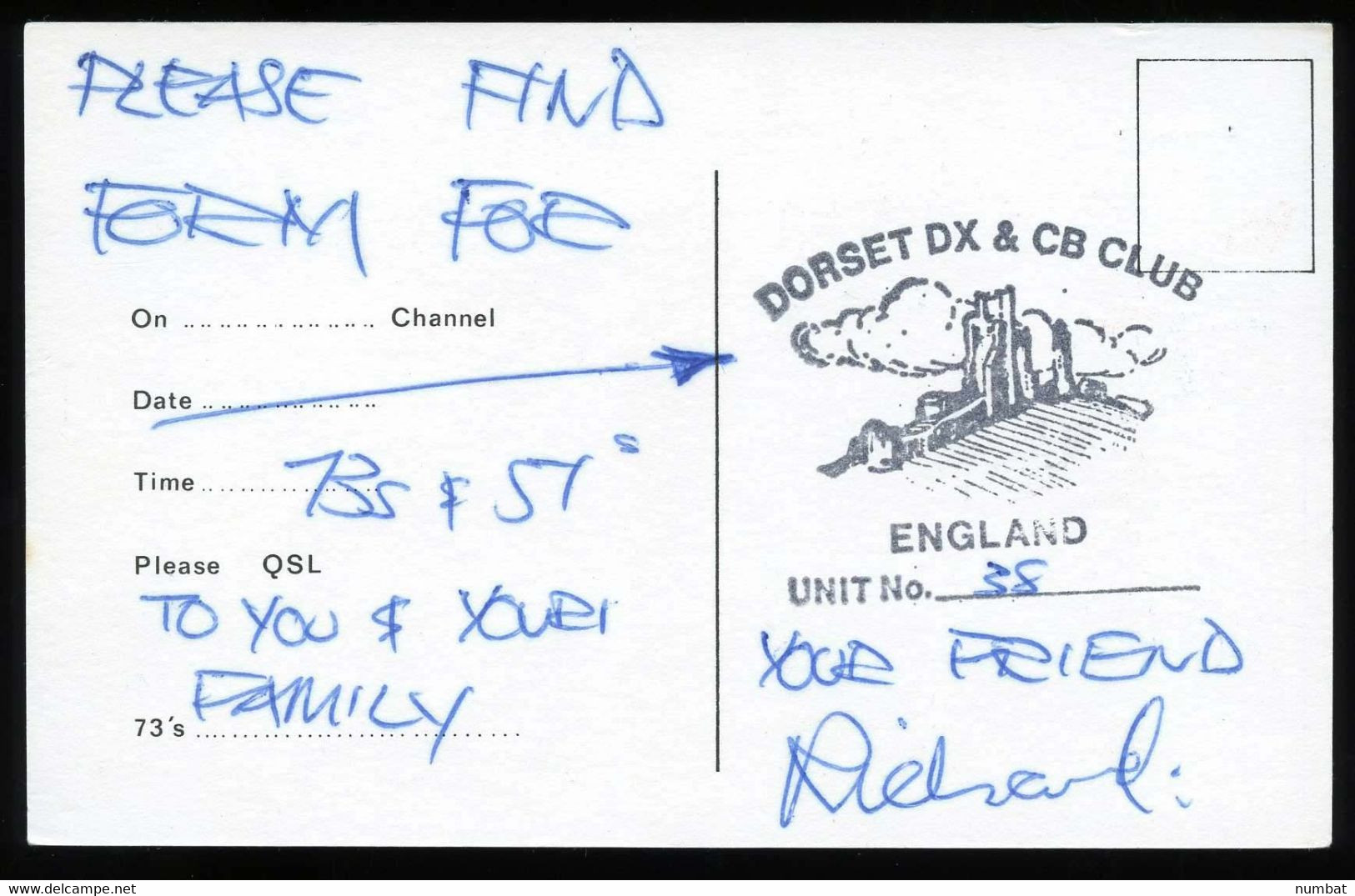 QSL CARD CB RADIO - UNITED KINGDOM - CB