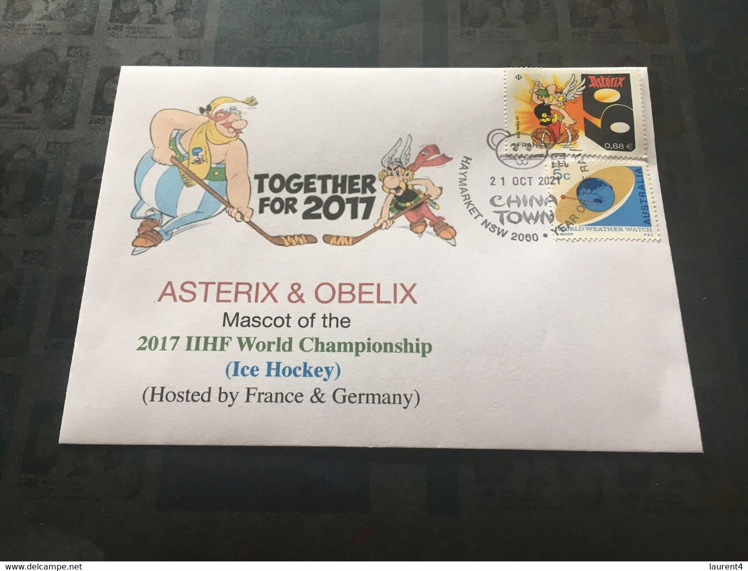 (3 C 12) Asterix & Obelix - Asterix &Obelix Mascot Of The 2017 Ice Hockey Champioship 2017 - Altri & Non Classificati