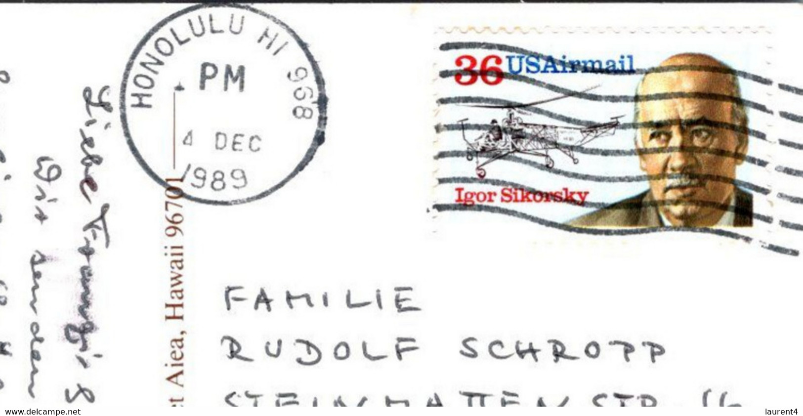 (3 C 11) USA Posted To Germany - 1989 - Aloha From Maui (Hawaii) - Maui