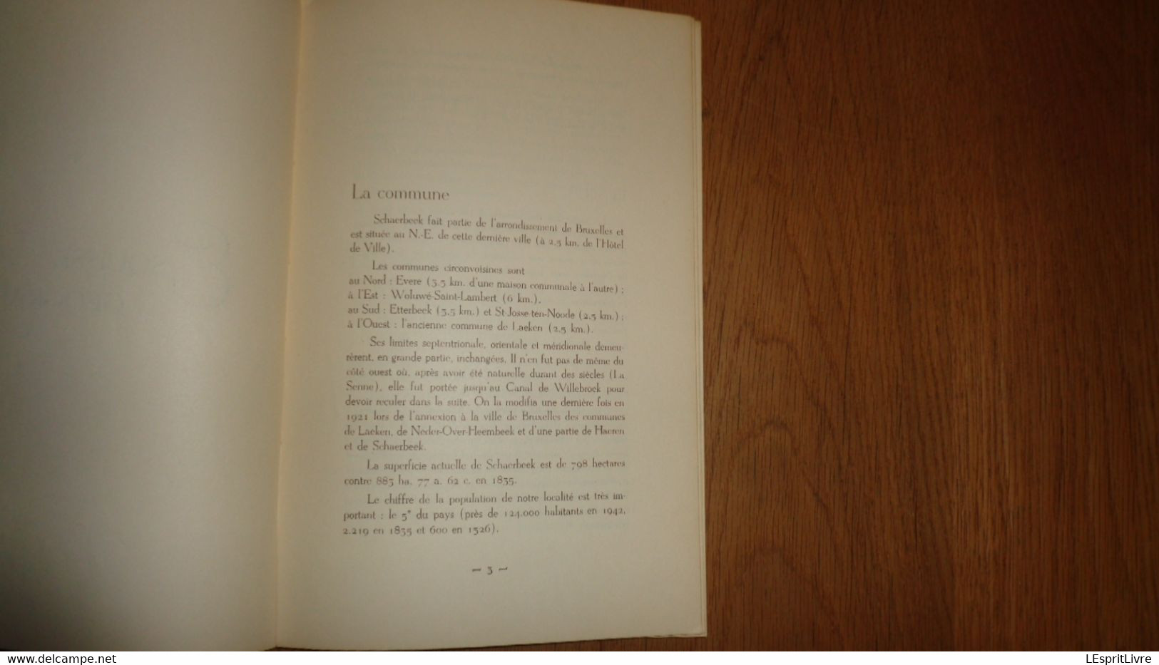 SCHAERBEEK Esquisse Historique Géographique J Schayes 1949 Edition Originale 136 / 200 Signée Régionalisme Bruxelles - Belgique