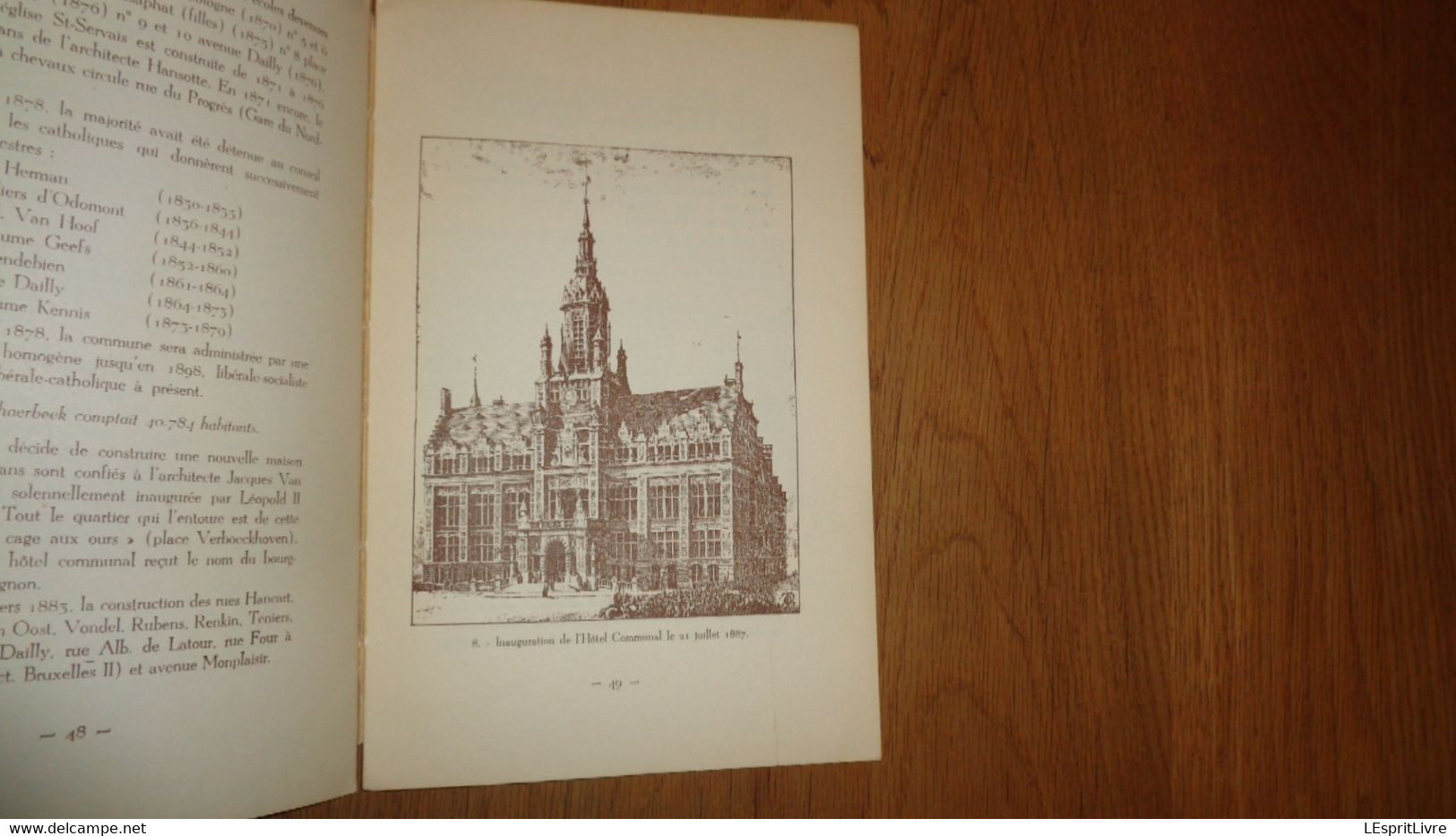 SCHAERBEEK Esquisse Historique Géographique J Schayes 1949 Edition Originale 136 / 200 Signée Régionalisme Bruxelles