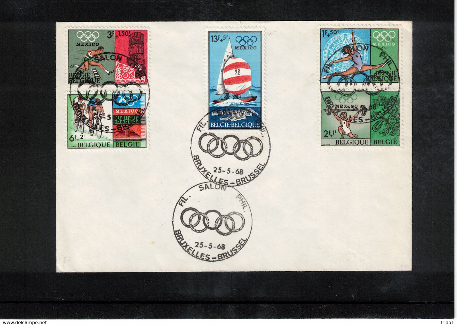 Belgium 1968 Olympic Games Mexico City Interesting Cover - Summer 1968: Mexico City