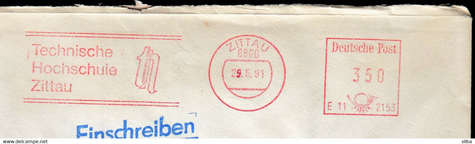 Germany Zittau 1991 / Technische Hochschule, Technical College, School / Machine Stamp, EMA - Franking Machines (EMA)