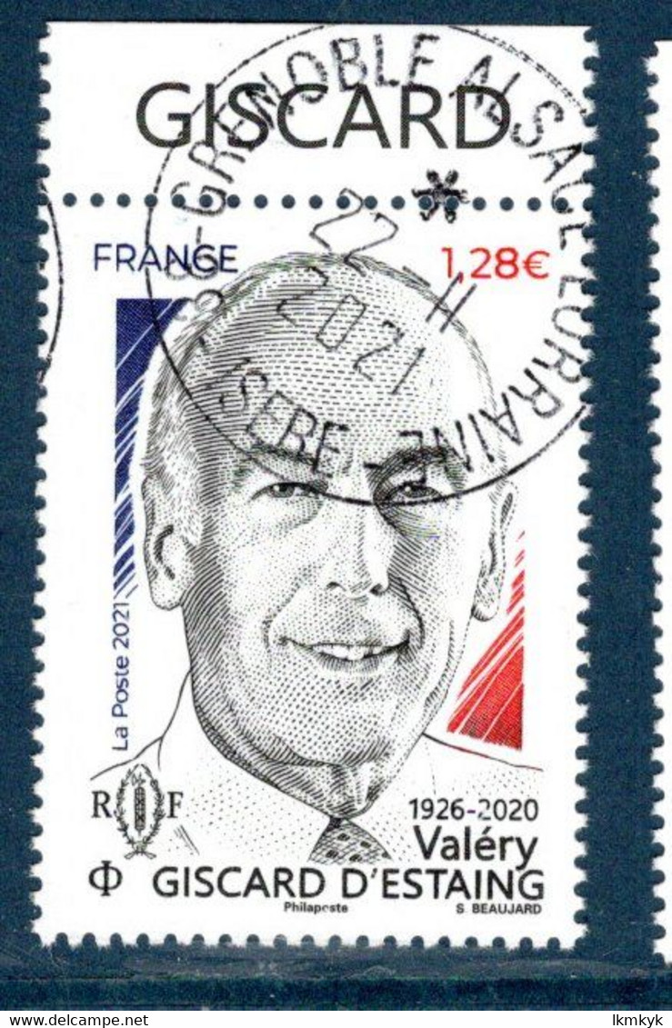 France 2021.Issu De La Mini Planche Valéry Giscard D'éstaing . Cachet Rond Gomme D'origine. - Oblitérés