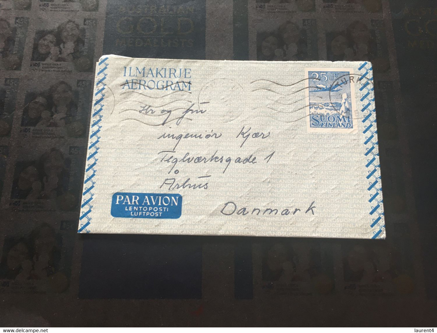 (3 C 13) Finland Aerogramme Posted To Denmark - 1949 ? - Cartas & Documentos